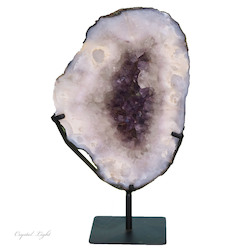 China, glassware and earthenware wholesaling: Amethyst Druse Ring on Stand