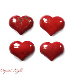 China, glassware and earthenware wholesaling: Red Jasper Small Puff Heart