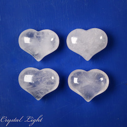 China, glassware and earthenware wholesaling: Clear Quartz Small Puff Heart