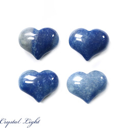 China, glassware and earthenware wholesaling: Blue Quartz Small Puff Heart