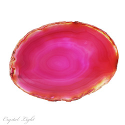 China, glassware and earthenware wholesaling: Pink Agate Slice Large