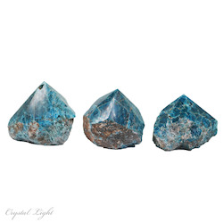 China, glassware and earthenware wholesaling: Blue Apatite Cut Base Point