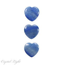Blue Quartz Small Flat Heart
