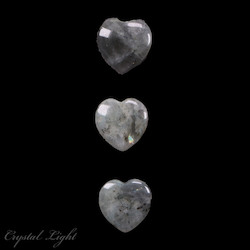 Labradorite Small Flat Heart