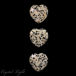 China, glassware and earthenware wholesaling: Dalmatian Jasper Small Flat Heart