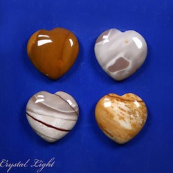 China, glassware and earthenware wholesaling: Mookaite Small Flat Heart