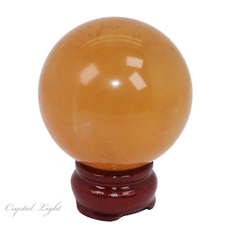 China, glassware and earthenware wholesaling: Honey Calcite Sphere /65mm