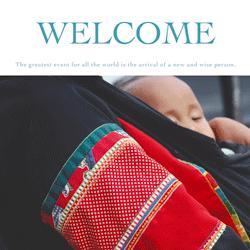Welcome Card for a New Born