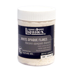 Liquitex Texture Gel White Opaque Flakes 8oz (237ml)
