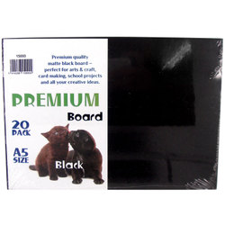 Artist supply: A5 Premium Board Black 220g 20pk