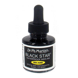 Artist supply: Dr Martin's Black Star Hi-Carb Waterproof India Ink