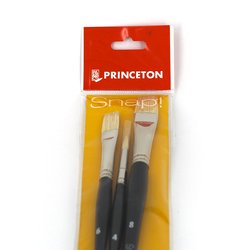 Princeton Snap! Set of 3 Long Handle Natural Bristle