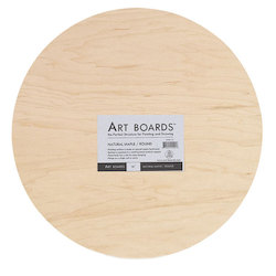 Artist supply: Art Boards Natural Maple Rounds