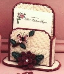 Craft material and supply: Butterfly & Roses Letter Holder