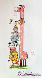 Craft material and supply: Pink Giraffe and His Friends