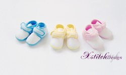 Craft material and supply: Personalised Baby Booties