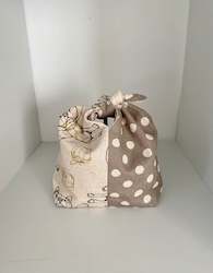 Bag 1: apanese Style Mini Obento Bag (Bear & Dots on Olive)