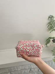 Bag 1: 100% Cotton Tiny Floral Makeup Pouch