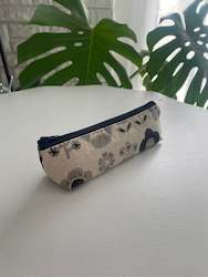 Bag 1: Cotton/Linen Scandinavian Floral Pencil Case( Natural)