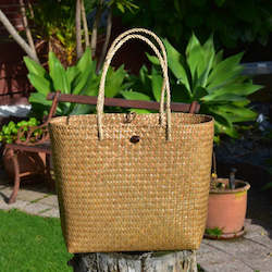 Handwoven  Krajood Bag with Woven Handles | yompai