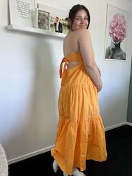 Clothing: Galaxy Orange Maxi Dress