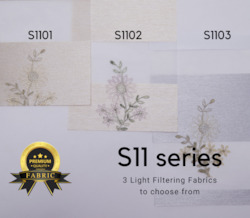 Blind: S11 Series Semi Blockout Zebra Blinds - 3 Colour Options Available