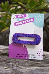 Purple Glitter Hair Clip