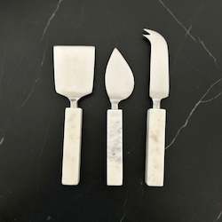 Kitchenware wholesaling: NEW Blanco Cheese Knife Set of 3- Marble