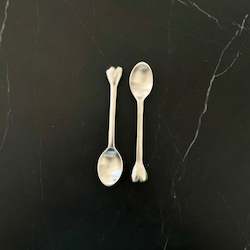 Kitchenware wholesaling: NEW Heart Teaspoon- Silver - Pack of 5
