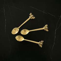 Kitchenware wholesaling: NEW Bee Teaspoon- solid Brass - Pack of 5