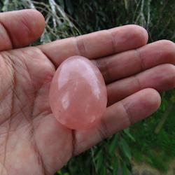 Gemstone Eggs: African Rose Quartz Egg - Small