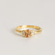 Orange Oval Sapphire with Diamonds in 18ct Yellow Gold
