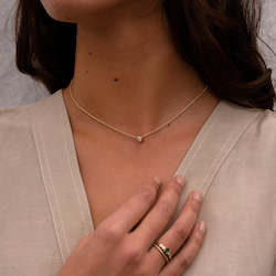 Gold smithing: Round Diamond Pendant Necklace