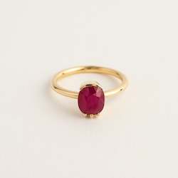 Gold smithing: Ruby Cocktail Ring