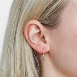 Gold smithing: Oval Charm Sleeper Earrings