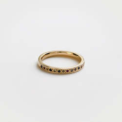Gold smithing: Eternity Sapphire Ring in 18ct Yellow Gold