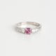 Pink Sapphire & Diamond Five Stone Ring in Platinum