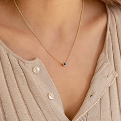 Gold Floating Pendant Necklace