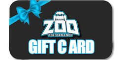 Motor vehicle parts: ZOO PERFORMANCE GIFT CARD